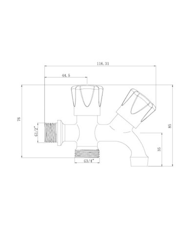 Grifo lavadora doble Basic-Grifería-Eurodrill S.L.