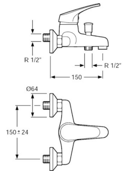 Monomando bañera Grove