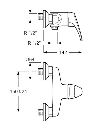 Monomando ducha Grove-Grifería-Eurodrill S.L.