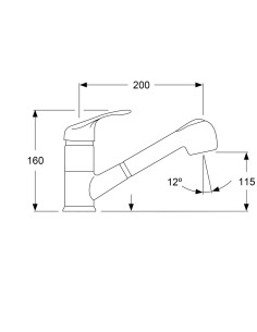 Monomando fregadero repisa C/E Grove 2