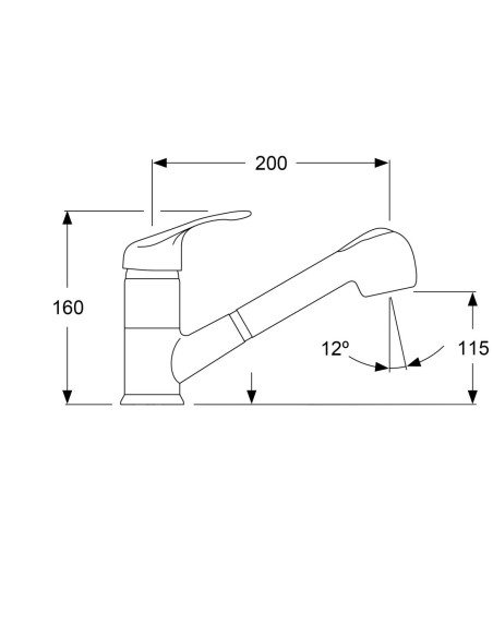 Monomando fregadero repisa C/E Grove
