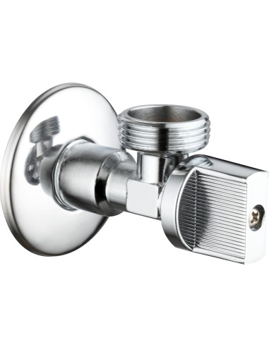 Válvula de escuadra 1/2" 3/4" anticalcárea (mando metálico)-Fontanería-Eurodrill S.L.