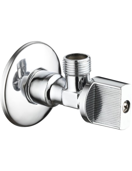 Válvula de escuadra 1/2" 3/8" anticalcárea (mando metálico)