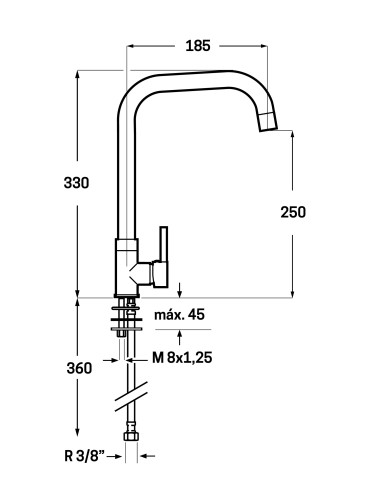 Grifo de fregadero Zeta-Grifería-Eurodrill S.L.