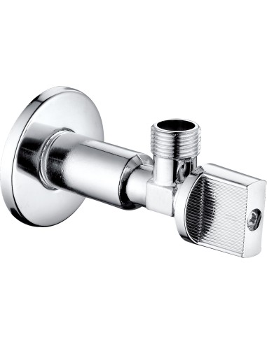 Válvula de escuadra 1/2" 3/8" larga anticalcárea (mando metálico)-Fontanería-Eurodrill S.L.