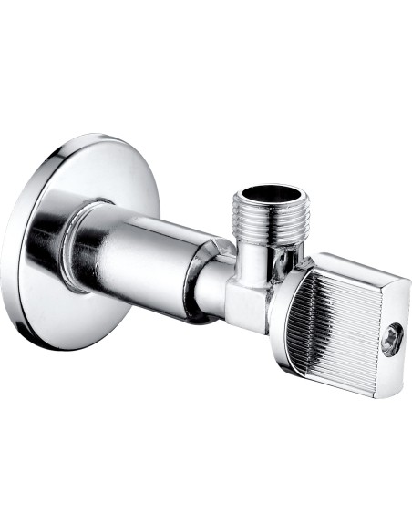 Válvula de escuadra 1/2" 3/8" larga anticalcárea (mando metálico)