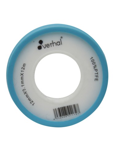 Cinta de teflón 12 m x12 mm x 0,10 mm-Fontanería-Eurodrill S.L.