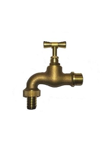 Grifo curvo racor manguera latón 3/4" x 1"-Fontanería-Eurodrill S.L.