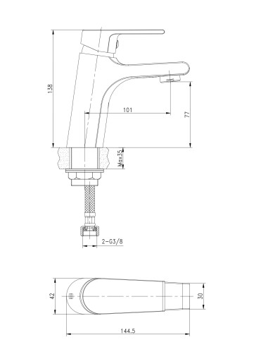 Monomando lavabo Nova-Grifería-Eurodrill S.L.
