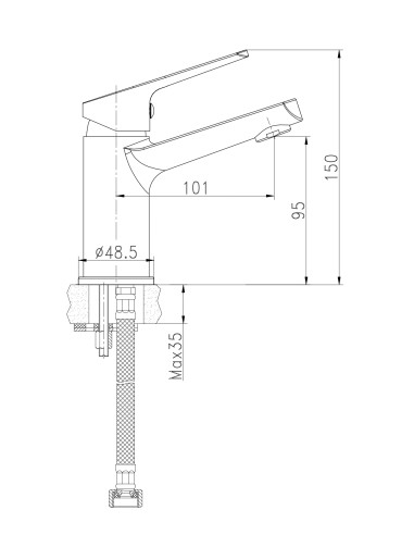 Monomando lavabo Samos-Grifería-Eurodrill S.L.