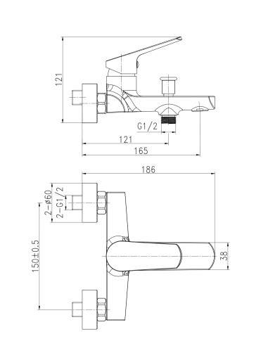 Monomando bañera Samos-Grifería-Eurodrill S.L.