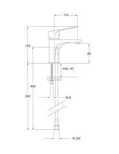 Monomando lavabo Arbo 2