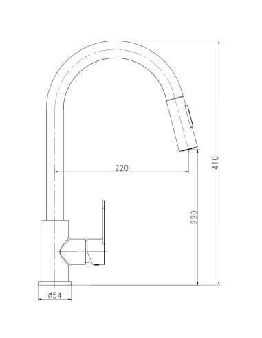 Grifo de fregadero Miño Caño Extraíble-Grifería-Eurodrill S.L.