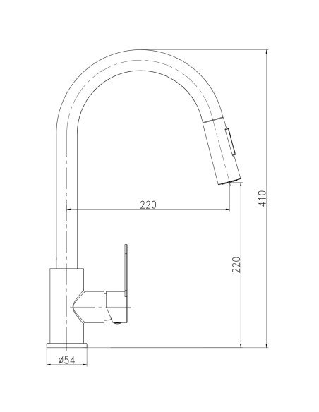 Grifo de fregadero Miño Caño Extraíble