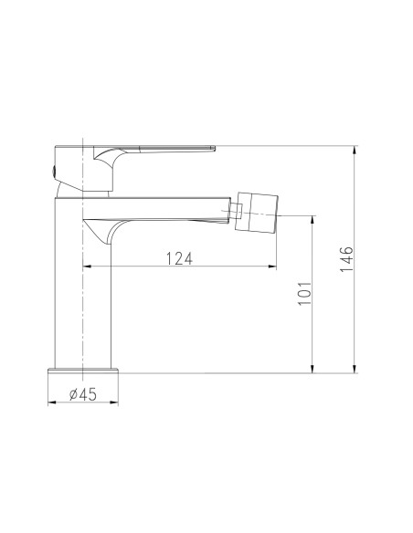 Monomando bidé Alba