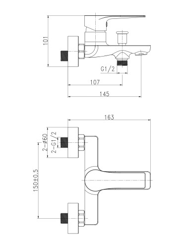 Monomando bañera Alba-Grifería-Eurodrill S.L.