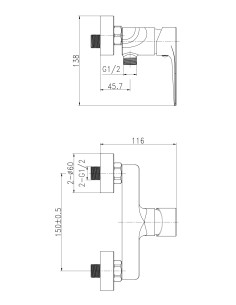 Monomando ducha Alba 2
