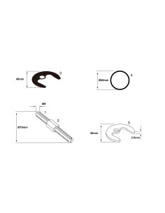 Juego de fijación M8 2