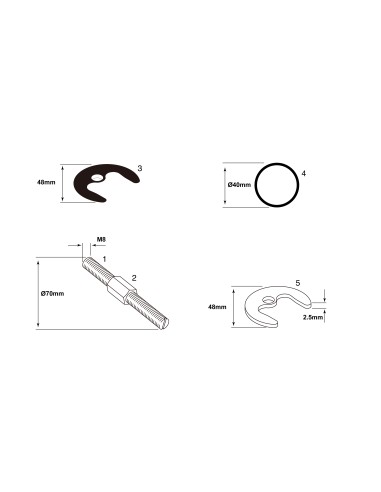 Juego de fijación M8-Grifería-Eurodrill S.L.