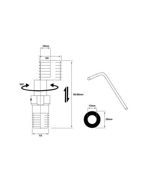 Kit excéntricas extensibles largas