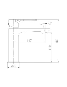 Monomando lavabo alto Alba 2