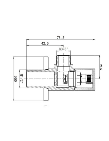 Válvula de escuadra redonda Río 1/2" 3/8"-Fontanería-Eurodrill S.L.