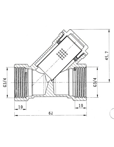 Filtro angular 3/4"-Fontanería-Eurodrill S.L.