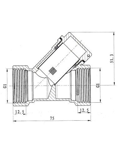 Filtro angular 1"-Fontanería-Eurodrill S.L.