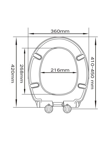 Tapa inodoro caída amortiguada Premium-Accesorios de baño-Eurodrill S.L.