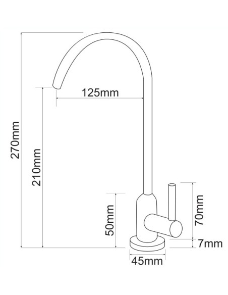Grifo Osmosis 1 agua inox