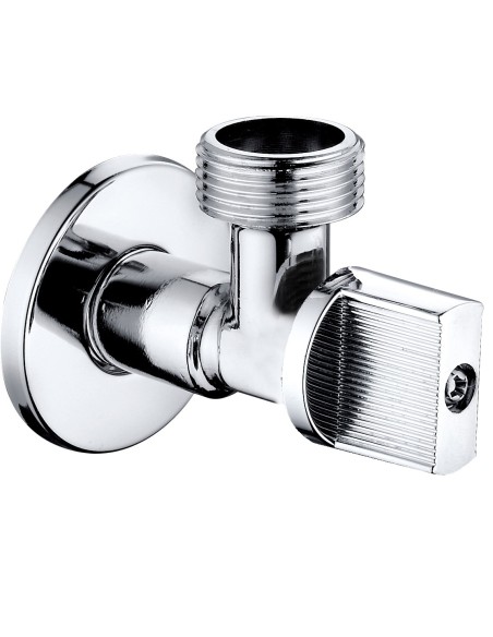 Válvula de escuadra 1/2" 3/4" anticalcárea (mando metálico) largo especial