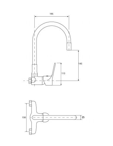 Grifo de fregadero pared flexible Meis-Grifería-Eurodrill S.L.