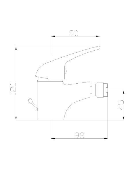 Monomando bidé Prado 203C