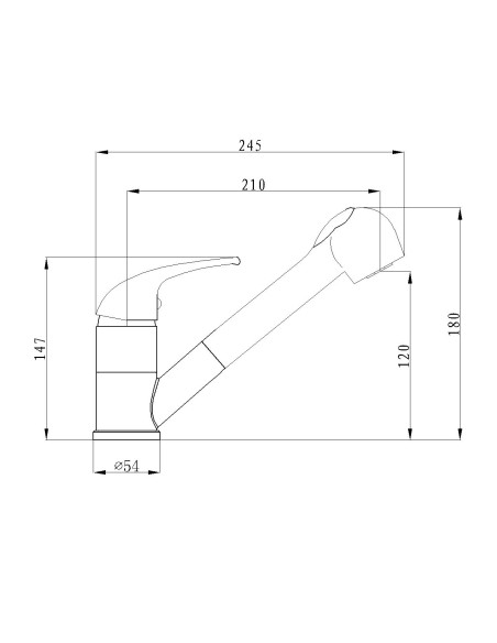 Monomando fregadero repisa C/E Prado F472