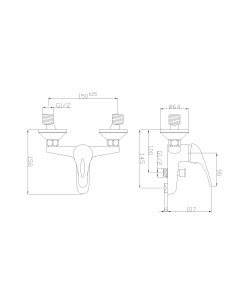 Monomando bañera Prado 203A 2