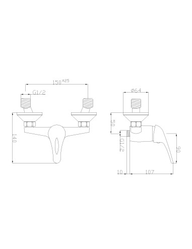 Monomando ducha Prado 203E-Grifería-Eurodrill S.L.