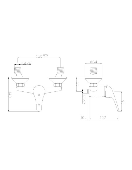 Monomando ducha Prado 203E