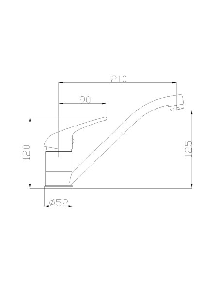 Monomando fregadero repisa C/B Prado 203F