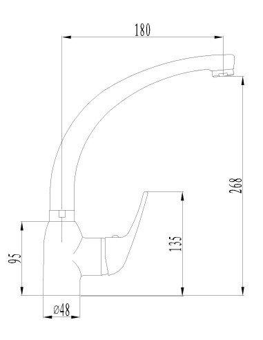 Monomando fregadero repisa C/A Prado F463-Grifería-Eurodrill S.L.