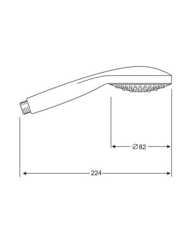 Mango de ducha 1 función Nilo-Mangos de ducha-Eurodrill S.L.