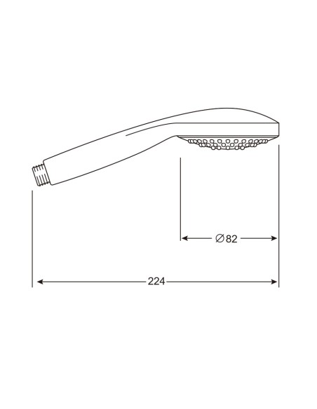 Mango de ducha 1 función Nilo