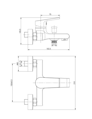 Monomando bañera Nova-Grifería-Eurodrill S.L.