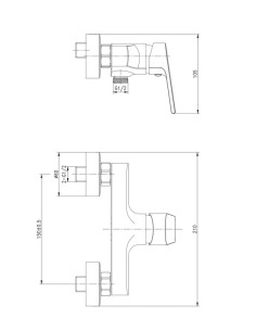 Monomando ducha Nova 2