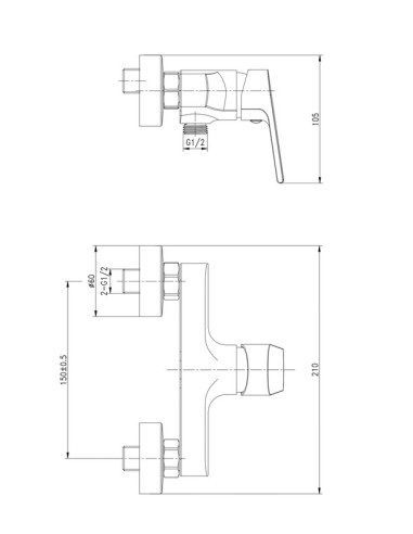 Monomando ducha Nova-Grifería-Eurodrill S.L.