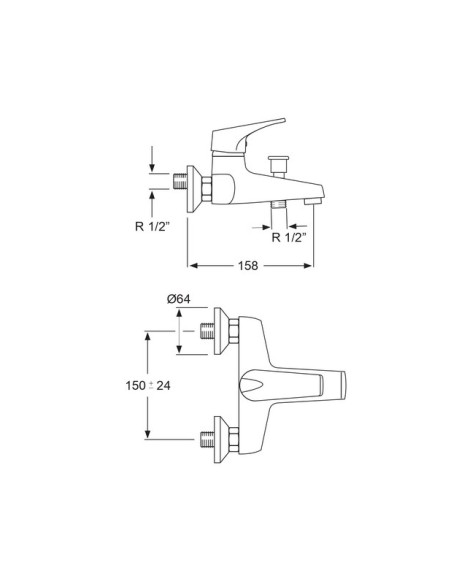 Monomando bañera Neda