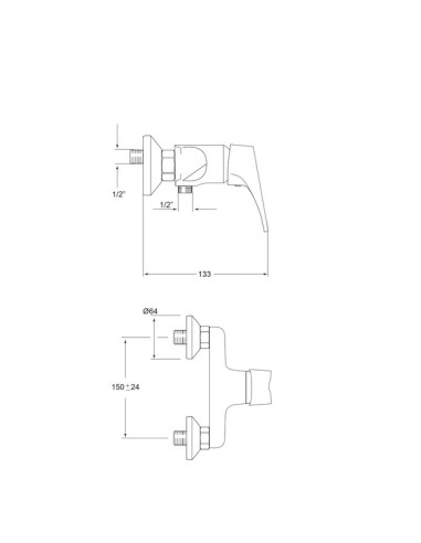 Monomando ducha Neda-Grifería-Eurodrill S.L.