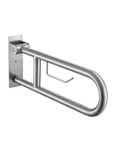 Barra abatible con portarrollos, INOX, mate