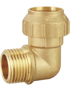 Codo 90º rosca macho latón PE