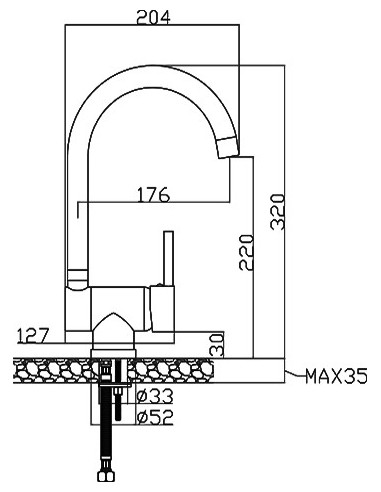 Grifo fregadero caño abatible-Grifería-Eurodrill S.L.